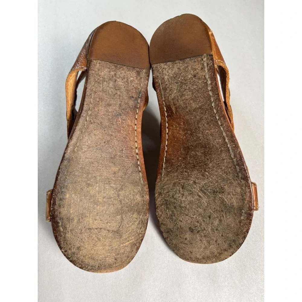 Bed Stu Womens Brown Soto Leather Sandals Size 6 Boho Gladiator Rustic Flats - Picture 6 of 12
